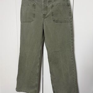 We The Free People Palmer Olive Green Wide Leg Utility Pants